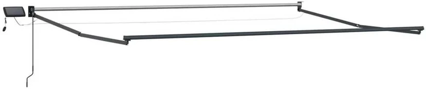Manual Awning Frame with Solar LED 4 x 2 m Antracito