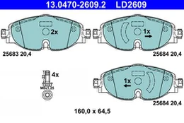 ATE 13.0470-2609.2 Brake pad set