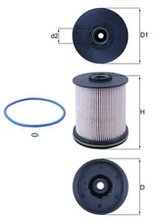 MAHLE KX 491/1D Kuro filtras