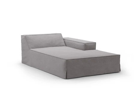 Chaise Longue Right, "Jodie", 1 Seat, 166x102x70, Warm grey