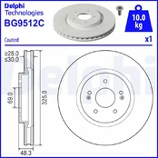 Stabdžių diskas DELPHI BG9512C kaina