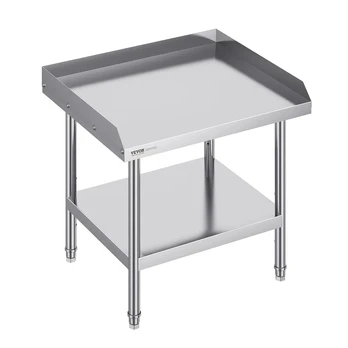 Nerūdijančio plieno darbinis stalas restoranui 61x71 cm