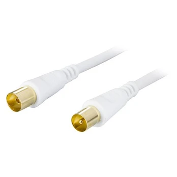 Kabelis DELTACO TV antenos, 75 Ohm, 2m, baltas / AN-102