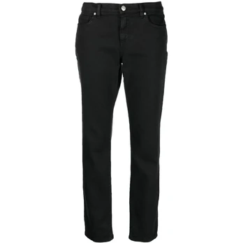 Aptempti džinsai moterims, Juoda, Trousers