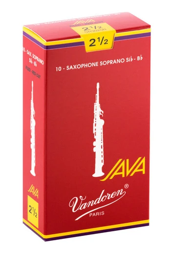 Liežuvėlis soprano saksofonui Vandoren Java Red SR3025R Nr. 2.5
