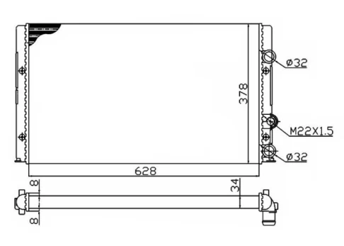 Radiatorius, variklio aušinimas NRF 50457A