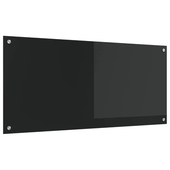 Virtuvės Apdaila Juoda 110x50x0,6 cm Temperuotas Stiklas