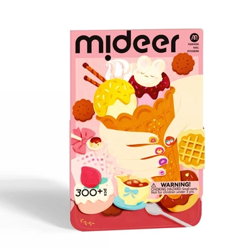 Mideer madingi nagų lipdukai - desertų tematika