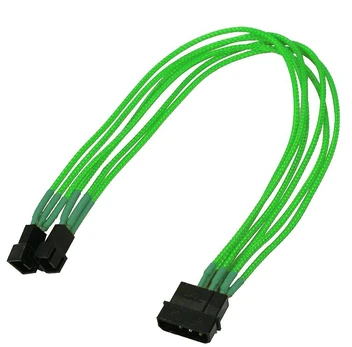Nanoxia Molex - 3-pin x2, 0,3m, Žalias (NX42A30NG)