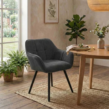 Valgomojo kėdė „Vienna Cord“ juoda