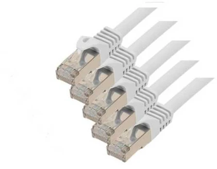 S-Conn TP-Patchkabel S/FTP PIMF Rohkabel Cat.7 (VE5) baltas 0,25m