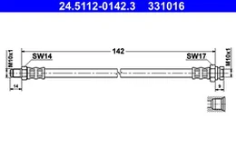 Stabdžių žarnelė ATE 24.5112-0142.3 kaina