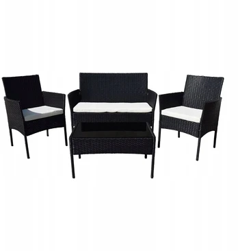 Lauko baldų komplektas technoratanas Sofa su kėdėmis ir staliuku