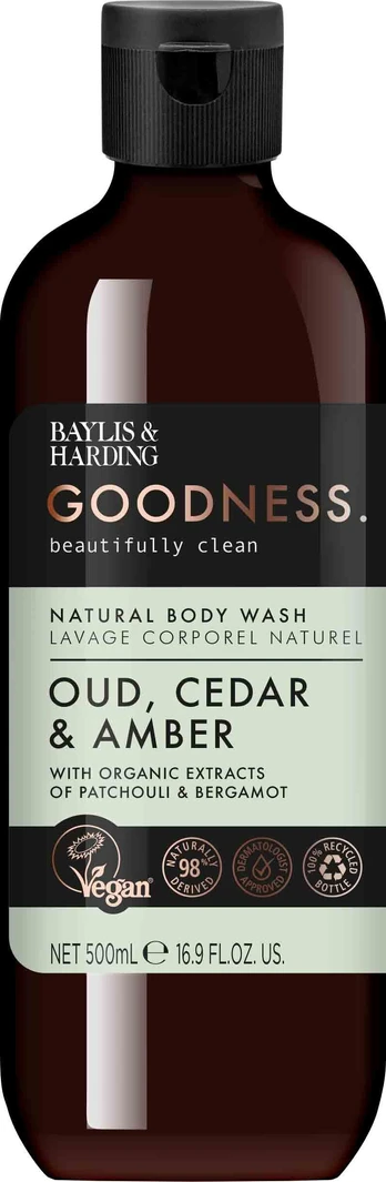Dušo želė Baylis & Harding Goodness Oud/Cedar/Amber, 500 ml