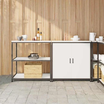 Virtuvės saugojimo rinkinys 2 pcs Balta 150 x 50 x 92 cm