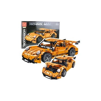 GT Racing Car Construction Bricks Orange 1:14 1268 pcs.