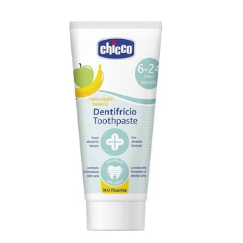 CHICCO_Pasta do zębów bez fluoru 6-24ml Jabłko Banan 50ml