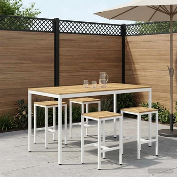 Sodo Baro Stalas Balta 196 x 100,5 x 105 cm
