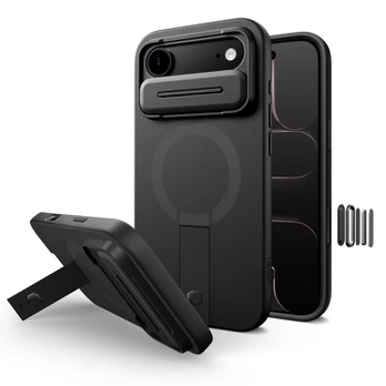 Juodas dėklas Apple iPhone Air telefonui "Tech-Protect Kevlar Aura Magsafe"