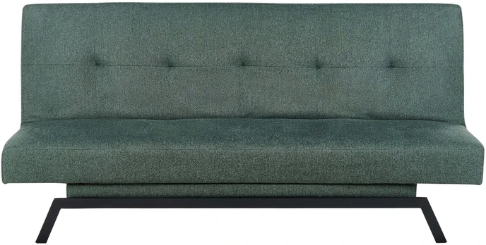 Beliani Trivietė išskleidžiama sofa LEEDS, žalia