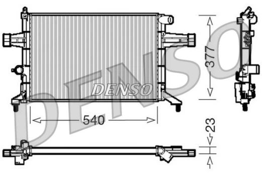 Radiatorius, variklio aušinimas DENSO DRM20082