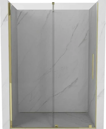Stumdomos dušo durys Mexen Velar, Gold, 130 cm