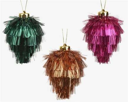 Eglutės žaisliukas Decoris Tinsel, 12 cm