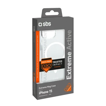 SBS D3O MagSafe iPhone 15 dėklas – skaidrus