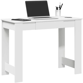 Rašomasis stalas, baltas, 100x45x75 cm, medienos medžiaga