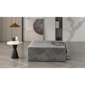 Pufas Kelim Monolith 85, pilkas, 83 cm x 83 cm x 42 cm
