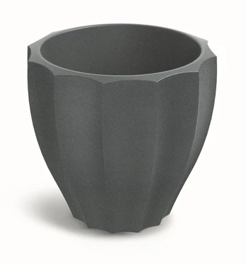 Plastikinis lauko vazonas Rona, pilkos sp., 60 x 60 x 54 cm.