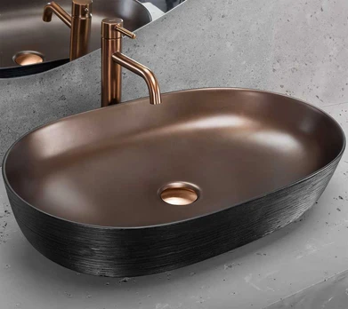 Praustuvas Rea Cleo 61, Copper brush/Juodas