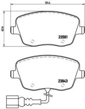 Stabdžių trinkelių rinkinys, diskinis stabdys BREMBO P 85 077 kaina