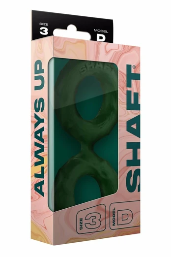SHAFT Double C-Ring Model D Large Green Flexiskin Silicone