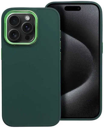 Dėklas Oem FRAME Case for IPHONE 15 Pro žalias