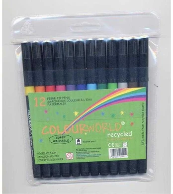 Hainenko tuscher Colourworld, pakke a 12 stk.