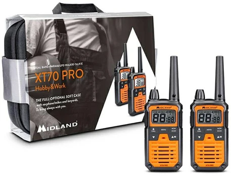 Radiotelefony ręczne PMR MIDLAND XT70 PRO dėklas