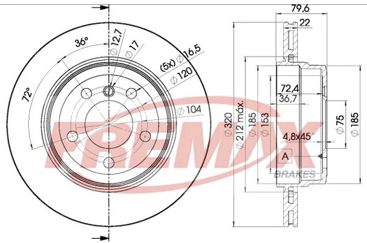 Stabdžių diskas FREMAX BD-2218
