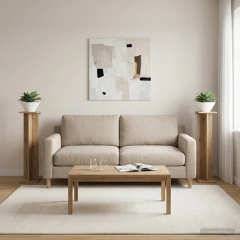 Augalų stovas 2 pcs Amatinė Ąžuolas 25 x 25,5 x 100,5 cm