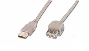 Assmann Electronic ASSMANN USB2.0 extension cable 1,8m USB A/M to A/F bulk juodas kaina