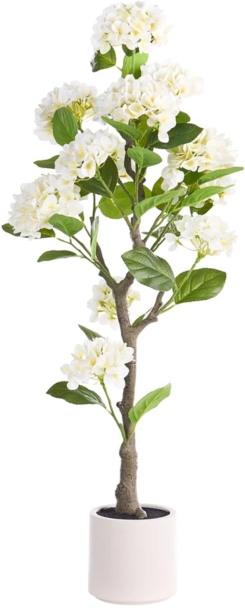 Beliani Dirbtinis augalas HORTENSIUM 120 cm, baltas