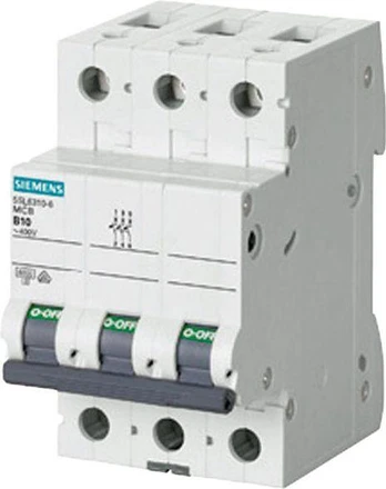 „Siemens“ grandinės pertraukiklis 3P B 16A 6kA (5SL6316-6)