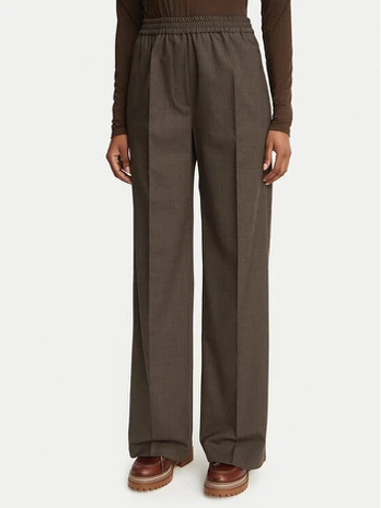 Weekend Max Mara Medžiaginės kelnės Petra 2625136052 Ruda Regular Fit
