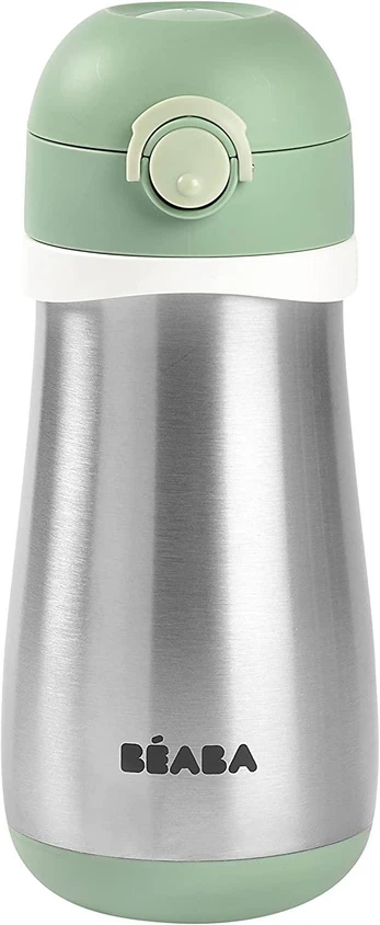BEABA METALINĖ GERTUVĖ NUO 18 MĖN.,350 ML, SAGE Žalias