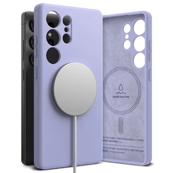 Dėklas RINGKE SILICONE MAGNETIC MAGSAFE GALAXY S25 ULTRA LAVENDER