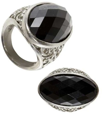 Widmann Ring med sort sten