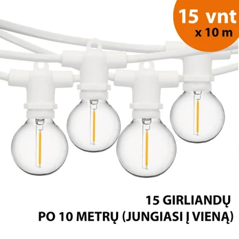 Lemputės burbulai 150 m Perl balta