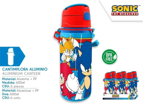 Gertuvė „Sonic“ aliuminio butelis 600 ml