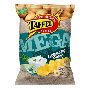 Traškučiai TAFFEL CREAMY ONION MEGA PACK, 250 g