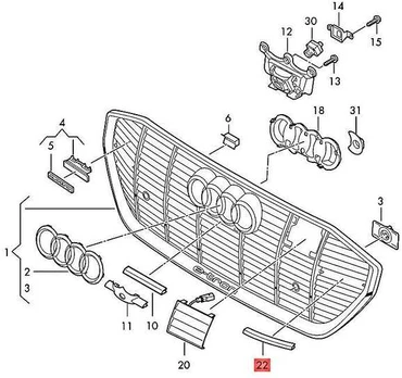 Vag Uždengti Kairę Audi E Tron Ge 2019 Originalus 4KE8539913DA